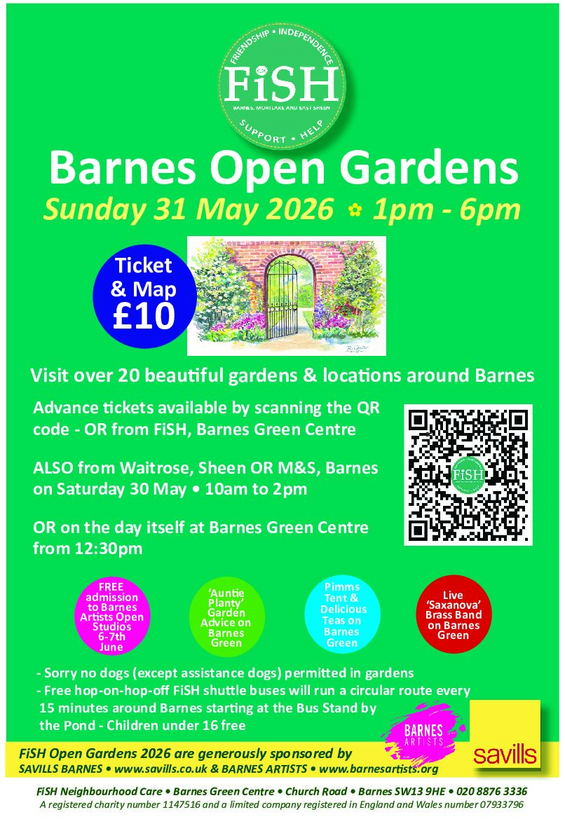 FiSH Open Gardens – Barnes 31-May