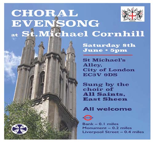 Evensong in St. Michael Cornhill in 2024
